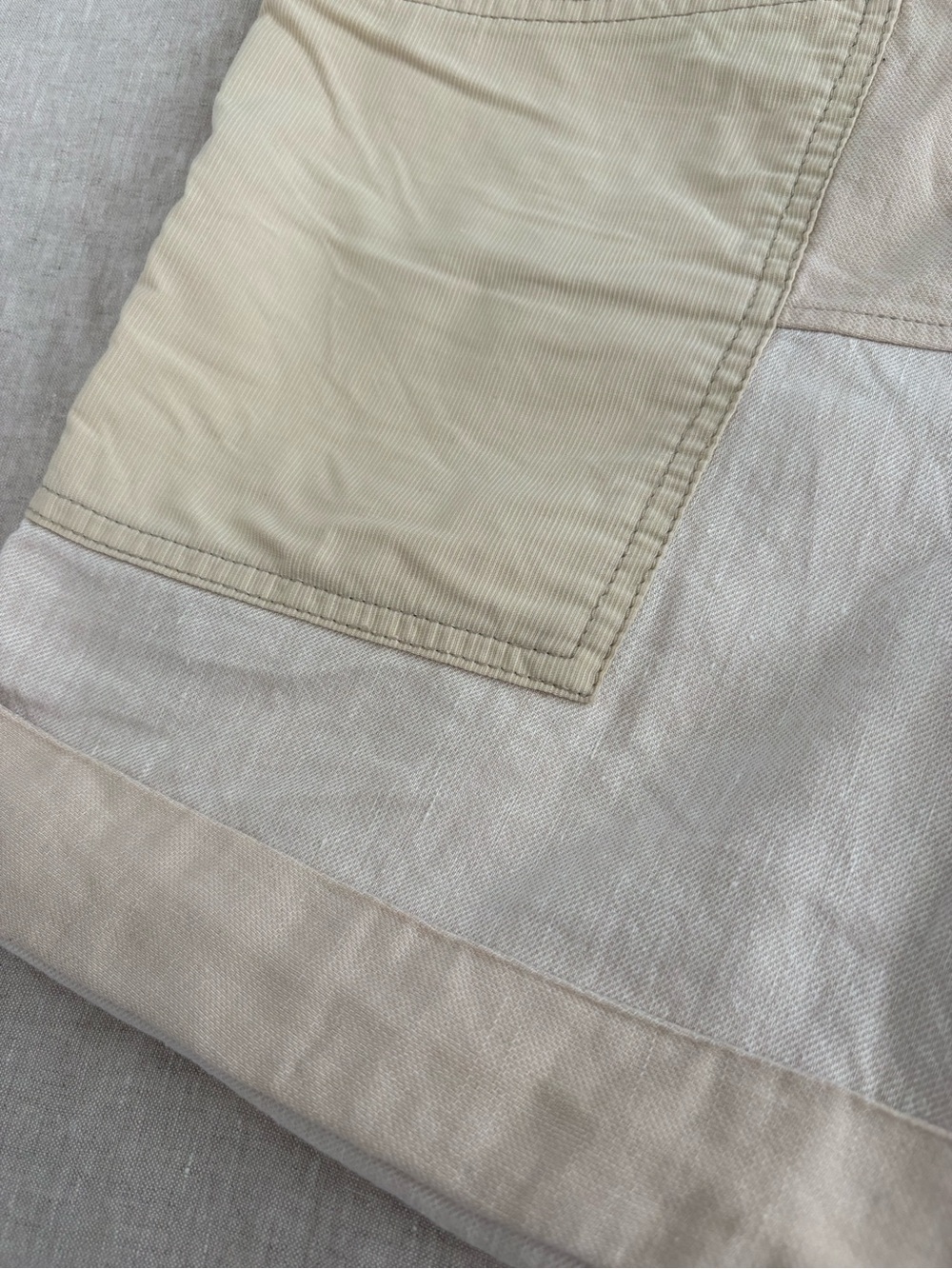 Isabel Marant Neutral Tone Patchwork Shorts with Belt - Picture 6 of 10